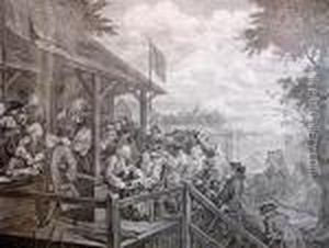 Four Prints After The Originals By Hogarth 1758,
63 X 91 Cm
The Election And The Politician In The John Soames Museum, London by William Hogarth