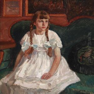 A Girl Sitting In A Sofa