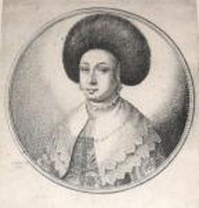 Portrait Of A Bewigged Lady by Wenceslaus Hollar