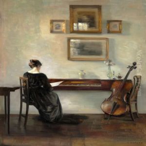 Interior With A Woman Seen From Behind