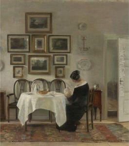 Mother And Child At The Table