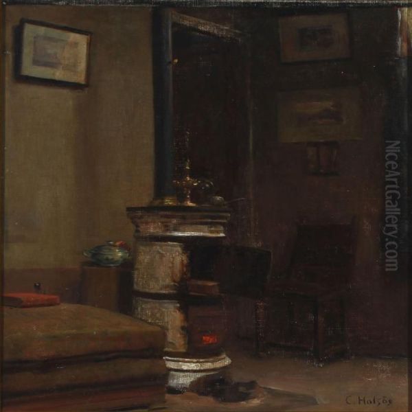 Interior With An Open Fireplace - view 1
