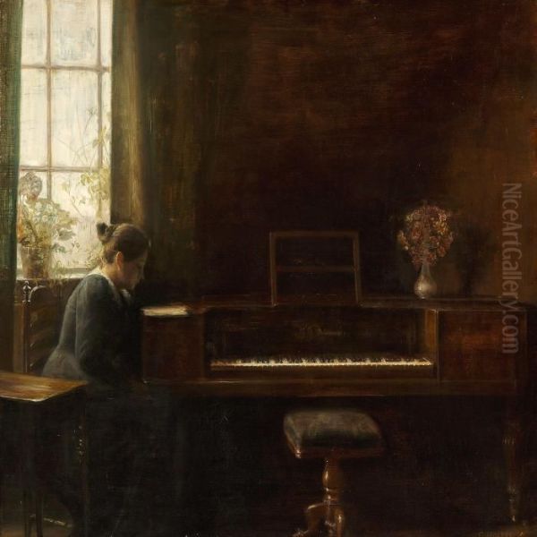 Interior With A Woman Atthe Piano - view 1