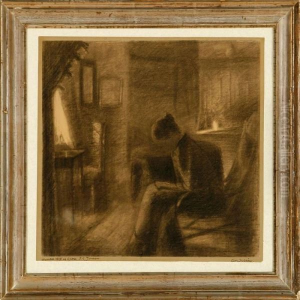 Reading Woman In A Drawing Room - view 1