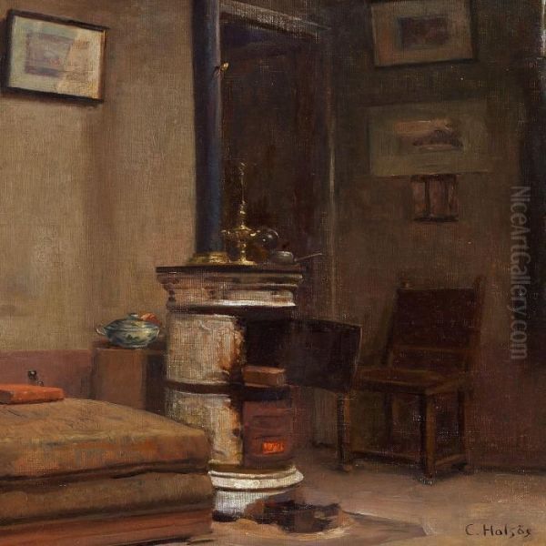 Interior With An Open Stove - view 1
