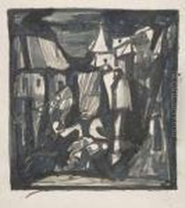 People In A City by Adolf Hoelzel