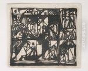 People In A City by Adolf Hoelzel