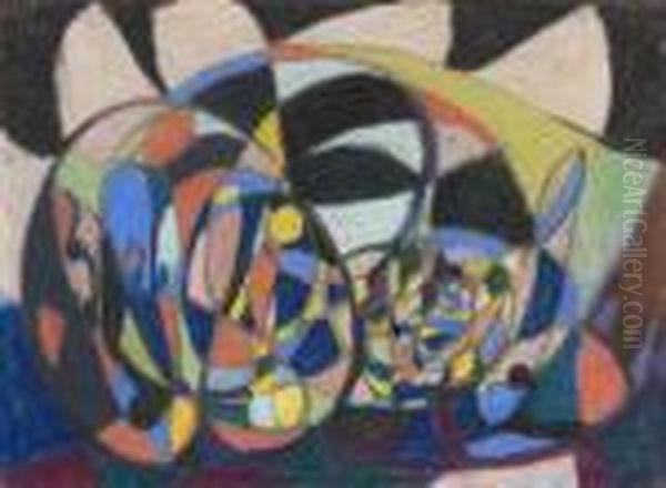 Abstrakte Komposition (figuren In Ovalen) - view 1