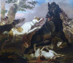 Chasse Au Sanglier by Abraham Danielsz. Hondius