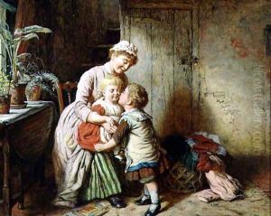 A Brotherly Kiss, 1896 by Robert W. Wright