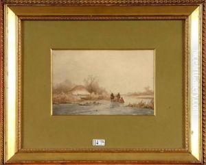 Paysage D""hiver Aux Patineurs Paysage D""hiver Aux Patineurs