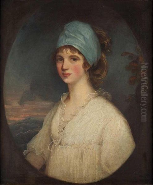Portrait Of A Lady In A Blue Turban - view 1