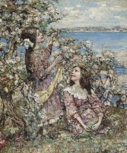 Amidst The Spring Blossom by Edward Atkinson Hornel