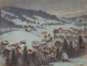 Winter Landscape, Possibly Gstaadt by William Samuel Horton