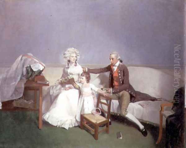 Sir Robert and Lady Buxton and their Daughter Anne, c.1786 - view 1
