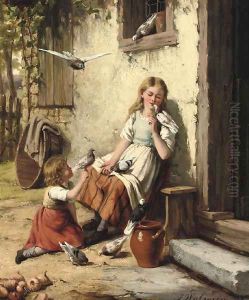 Feeding the pigeons by Jan Walraven