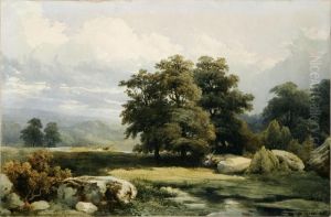 Paysage Aux Grands Arbres by Jean-Baptiste Louis Hubert