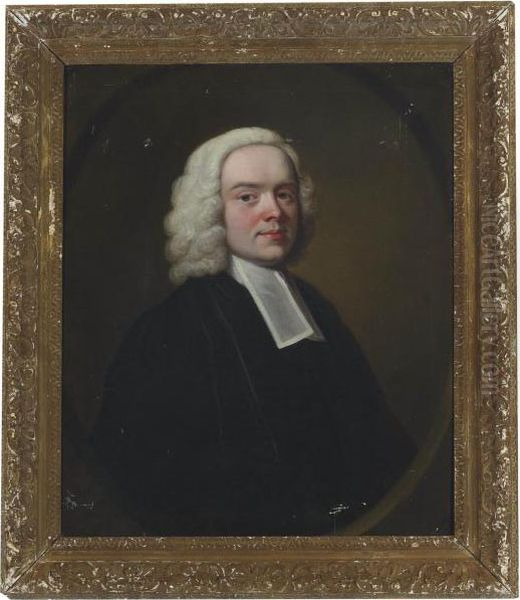 Portrait Of A Cleric, Bust-length, In Robes, Feigned Oval - view 1