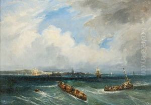 Le Port De Boulogne by Paul Huet
