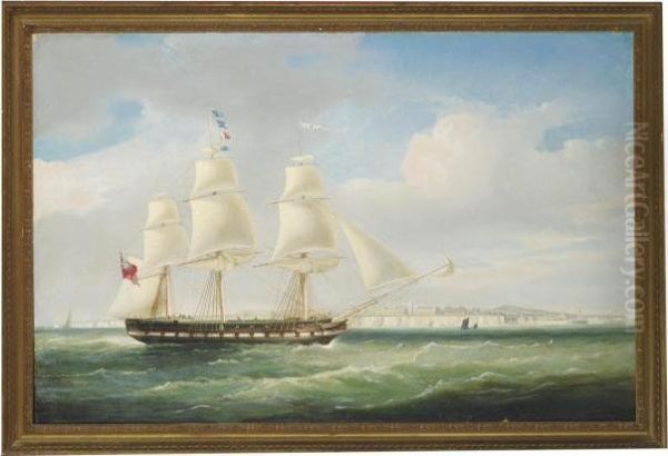The 'licensed' East Indiaman
Palmyra
'showing Her Number' As She Passes Margate - view 1