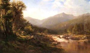 Landscape with Mountains and Stream by Alexander Helwig Wyant