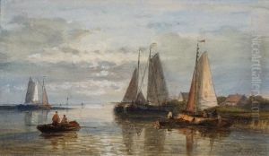 Vissersboten by Abraham Hulk Snr