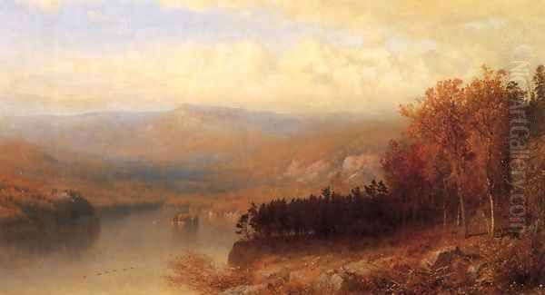 Adirondack Scene in Autumn 1871 1872 - view 1