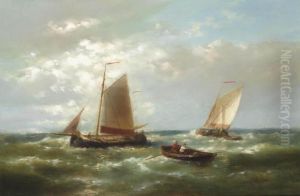 Shipping In A Stiff Breeze On The Scheldt by Abraham Hulk Jun.