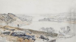 View Of Liverpool Waterworks, Rivington Valley by Frederick William Hulme