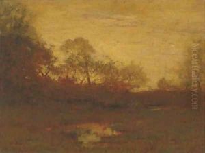Evening Autumn Landscape by Alexander Helwig Wyant