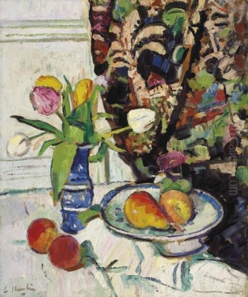 Still Life With Tulips And Fruit - view 1