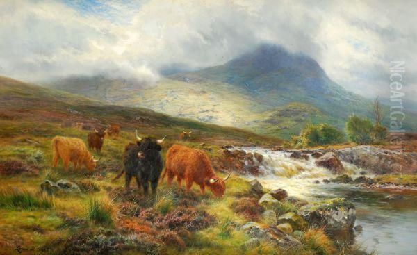 Cattle In A Highland Landscape - view 1