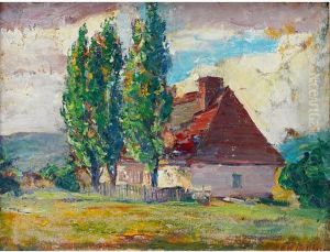 Old House And Poplars