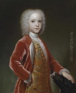 Portrait Of A Young Aristocrat With His Dog Portrait Of A Young Aristocrat With His Dog