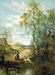 Calling in the geese by Ernst Walbourn