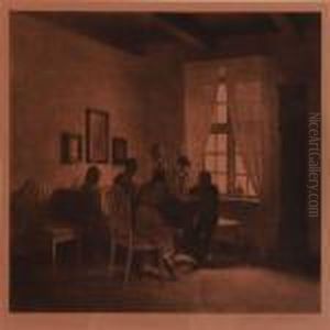 A Rainy Day. Interior With The Artist's Family A Rainy Day. Interior With The Artist's Family