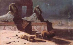 "Lions et Sphinx" by Gustave Wertheimer