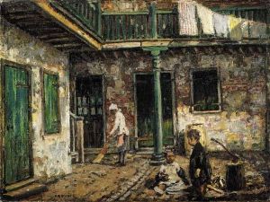 In The Courtyard by Wilson Henry Irvine