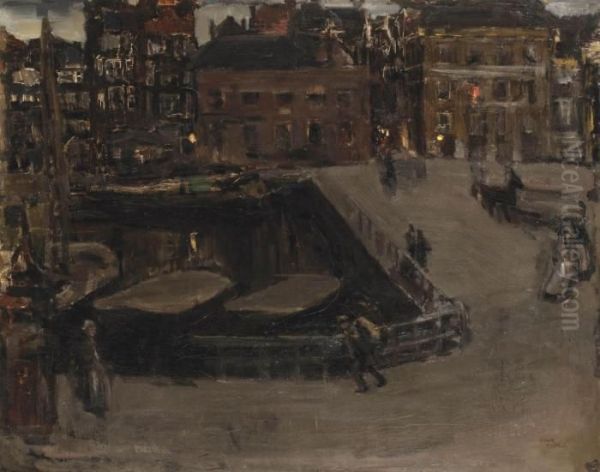 View Of The Damrak, Amsterdam, At Night - view 1