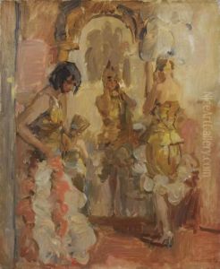 Before The Performance At The Scala Theatre, The Hague by Isaac Lazarus Israels
