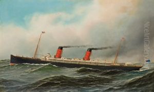 The Ss Lucania by Antonio Nicolo Gasparo Jacobsen