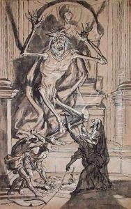 Four Grave Robbers awaken a Ghost by Joseph Werner
