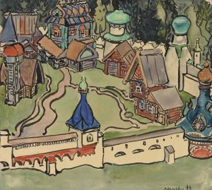 A Russian Village by Maria Vasil'Evna Jakuncikova