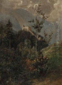 Ansicht Von Burg Hohenwerfen Salzburg by Walter John James