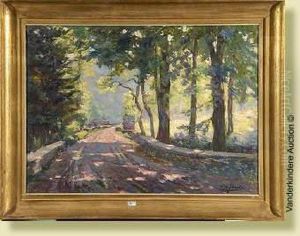 Chemin En Foret by Leon Jamin