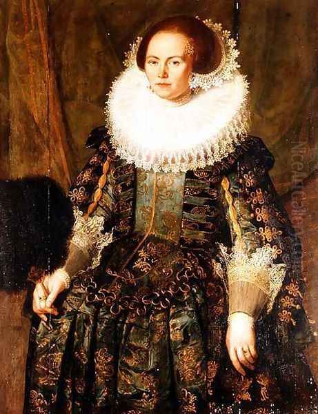 Portrait of Eva Ment, wife of Governor Jan Pietersz, Coen of Hoorn, 1631 - view 1