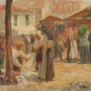 Market Day In Meudon Near Paris