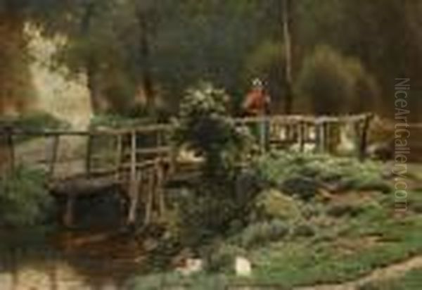 Ganzenhoedster Op Houten Bruggetje - view 1