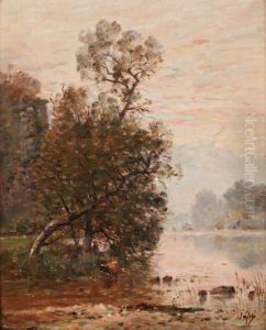 Les Grands Arbres Au Bord De L'etang Les Grands Arbres Au Bord De L'etang