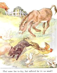 Naughty Neddie Book Illustration by Alan Wright